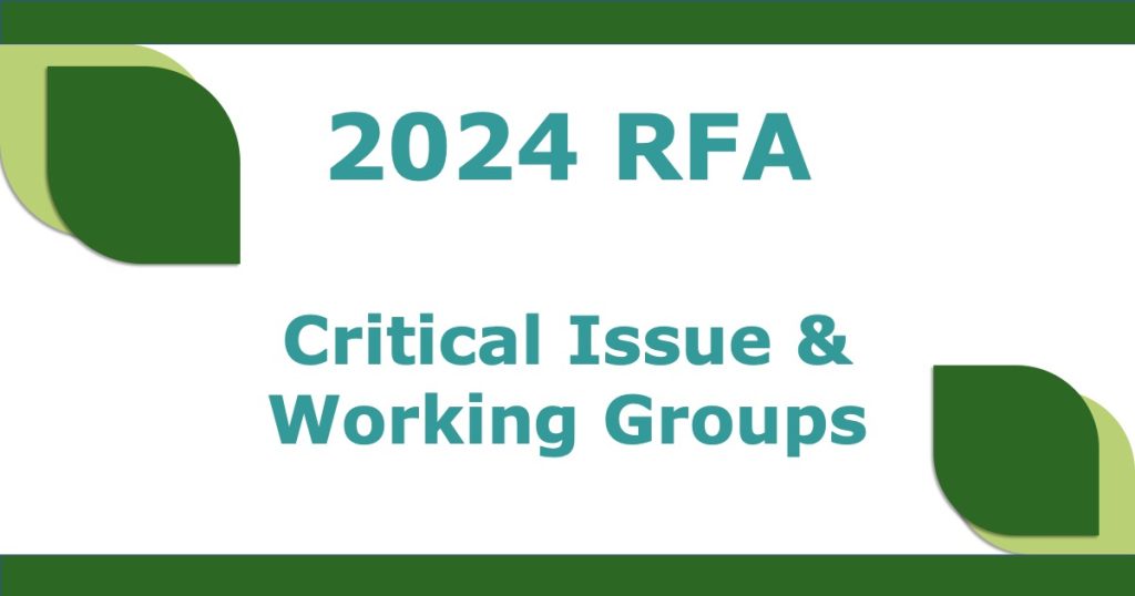2024 RFA for Critical Issue and Working Group Projects